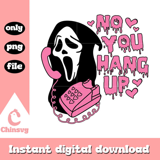 Cute ghostface you hang up halloween design png, spooky film png