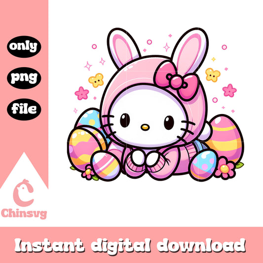 Cute hello kitty bunny cosplay png, easter bunny costume png