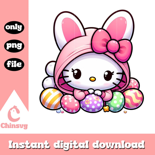 Cute hello kitty face png, easter bunny costume png, cartoon png