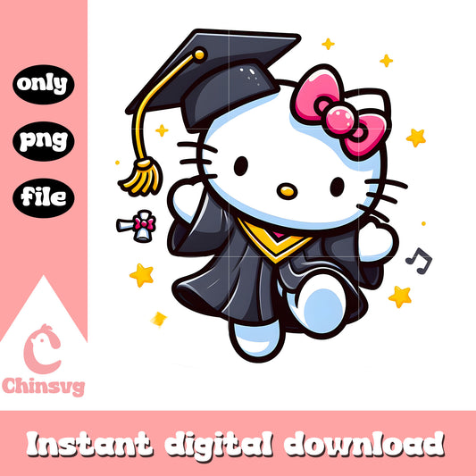 Cute hello kitty  graduation png, graduation ceremony png, sanrio png