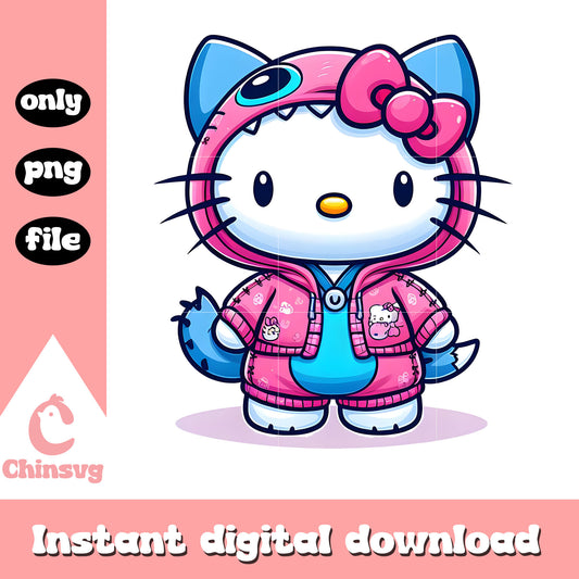 Cute kitty cat wear pink coach png, hello kitty png, cartoon png