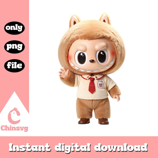 Cute labubu cosplay doll png, labubu art png, labubu doll png