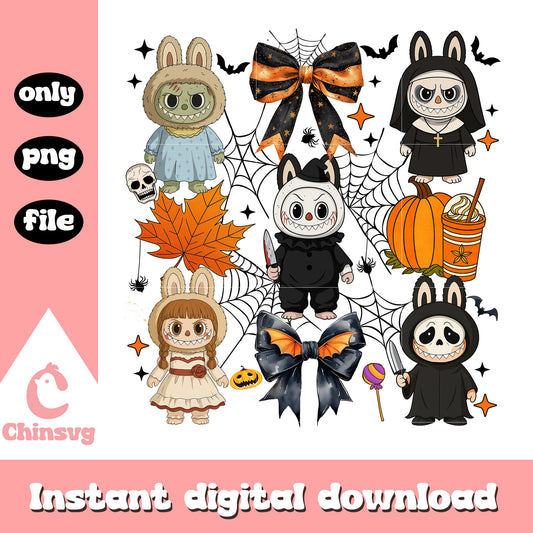 Cute labubu halloween costume png, cute labubu png, halloween vibes png