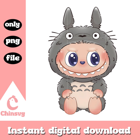 Cute labubu tororo design png, tororo png, labubu cartoon png
