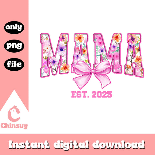 Cute mama floral design png, vintage floral png, mama png