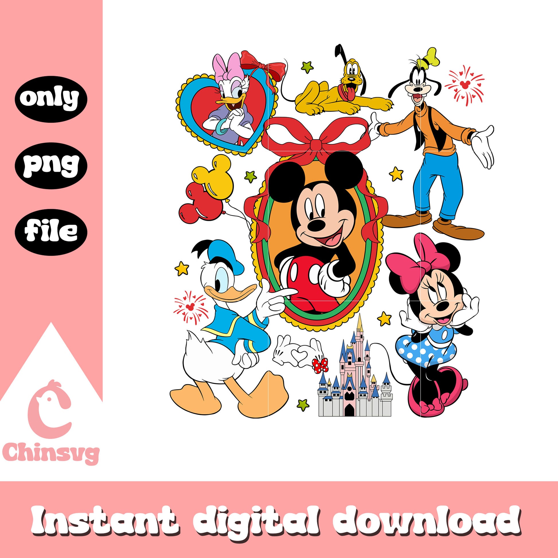 Cute mickey friends mirror png, disney christmas​​​​​​ png