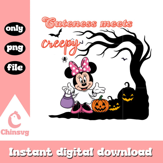 Cuteness movie creepy minnie mouse png, minnie character png