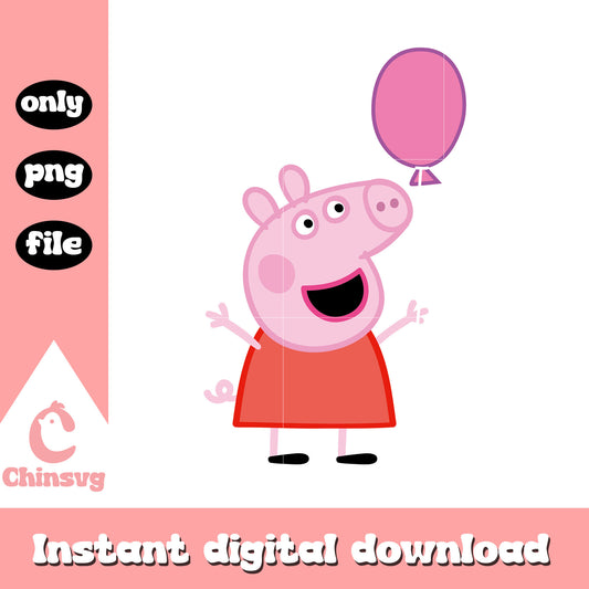 Cute peppa pig character clipart design png, peppa pig png