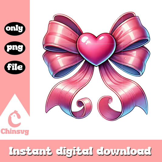 Cute pink bow valentine design png, bow png, valentine png