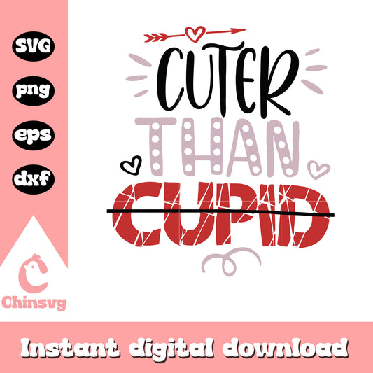 Cuter than cupid valentine font svg, font design svg, valentine svg