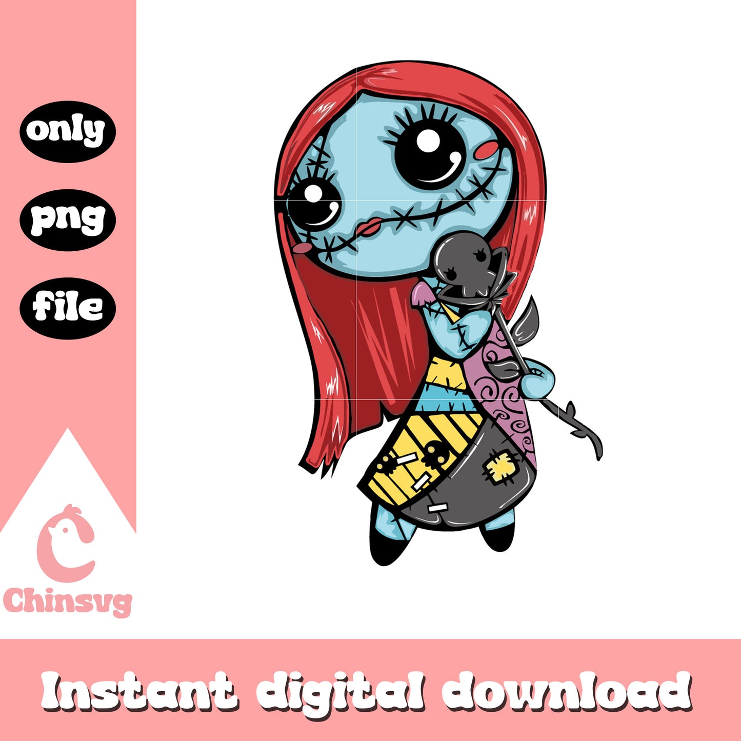 Cute sally hand design png, sally nightmare before christmas png