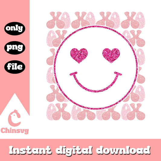 Cute smiley face xoxo valentine png, emoji png, xoxo png