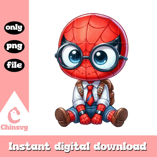Cute spider man avengers and spider bag png, school supplies png