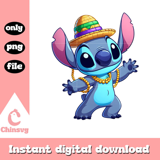 Cute stitch mardi gras costume png, mardi gras costume png