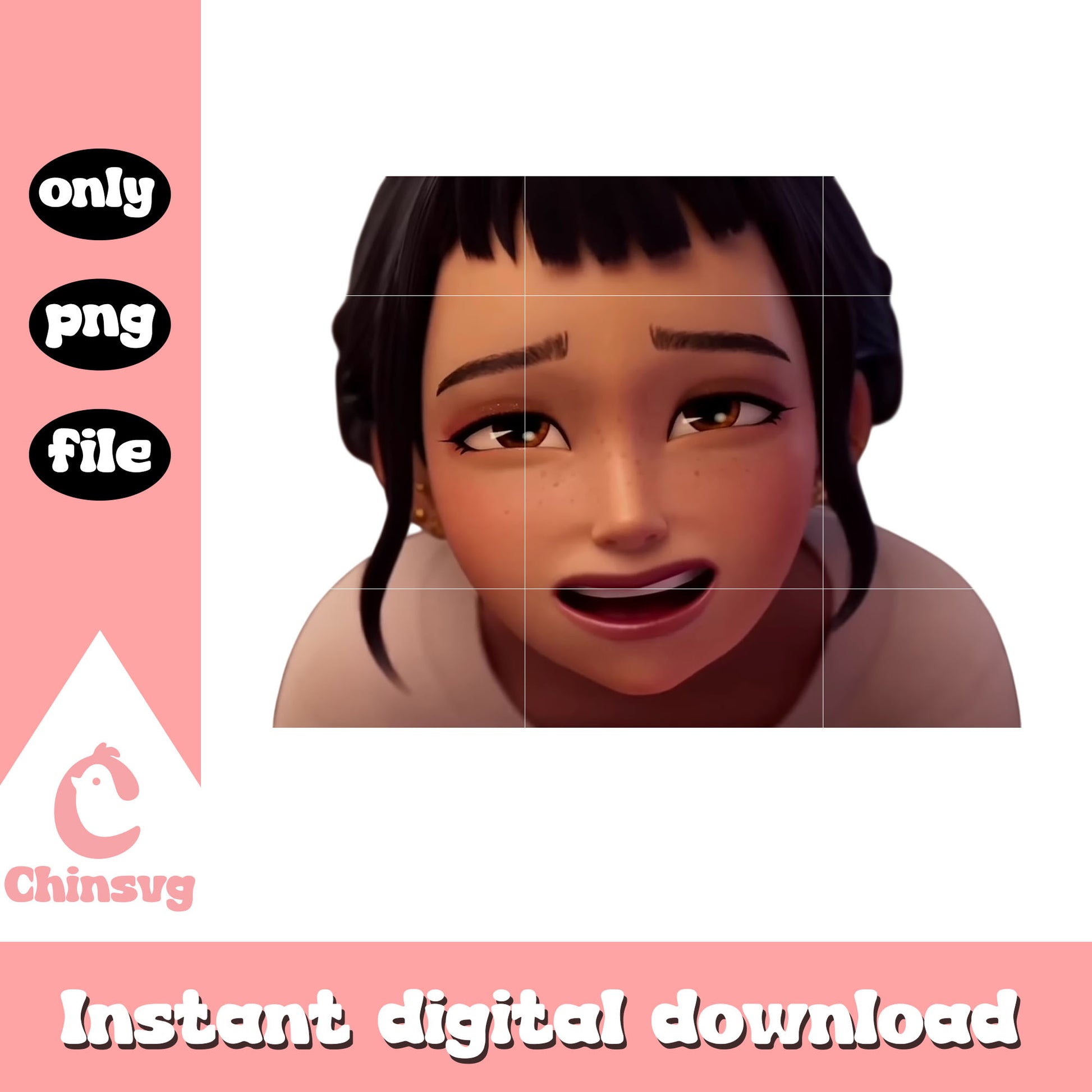 Cute zoey huntrix member png, kpop demon hunters png