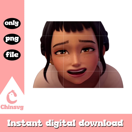 Cute zoey huntrix member png, kpop demon hunters png