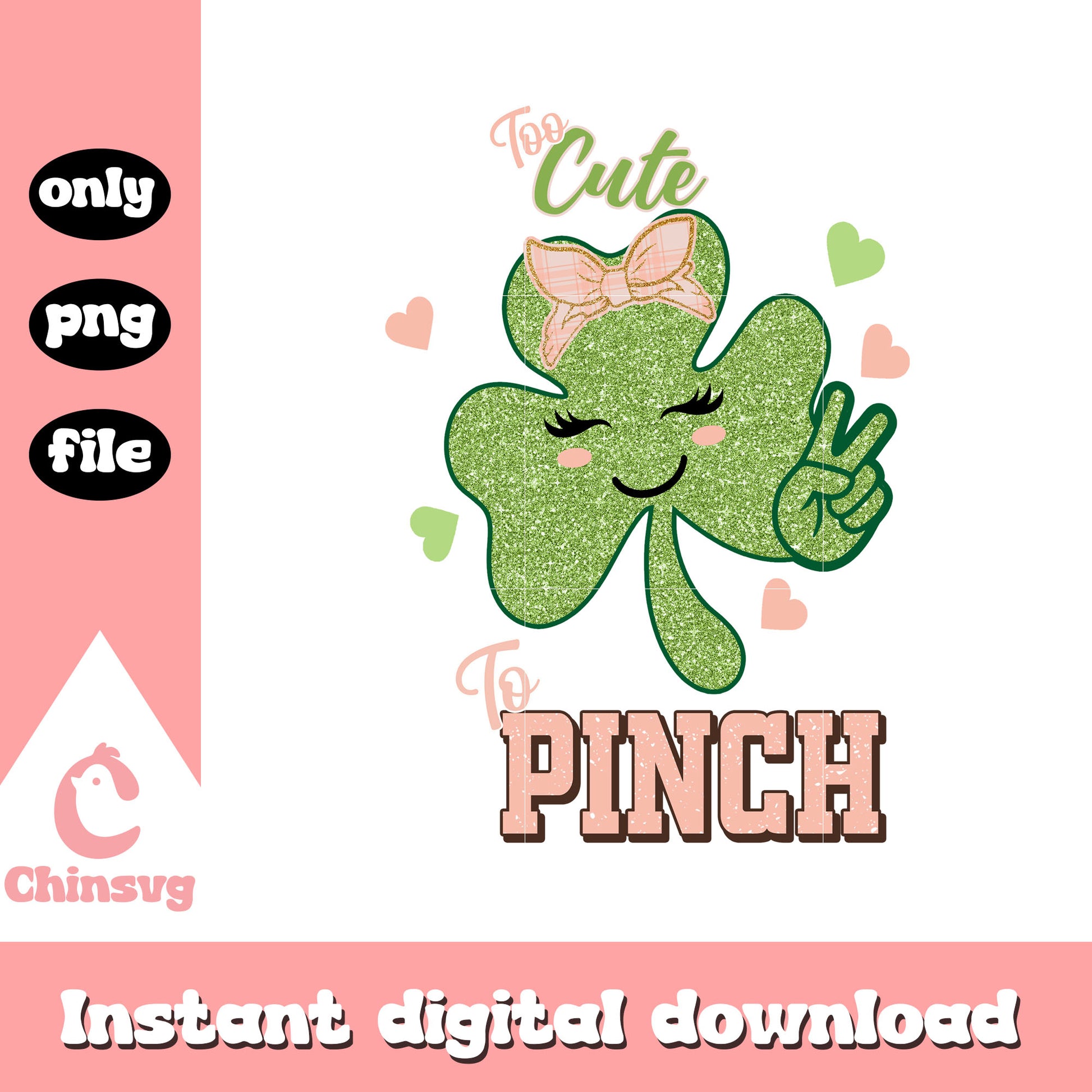 Cutie pinch st patrick’s png, st patricks day home decor​ png