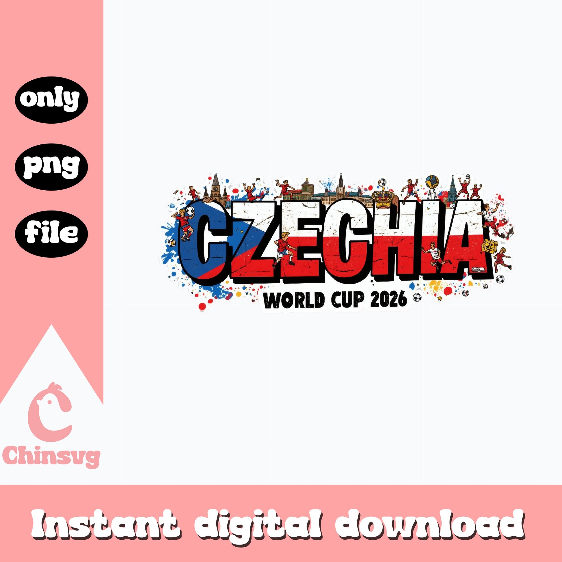 Czechia World Cup 2026 PNG, Czech Republic Soccer PNG, Football PNG