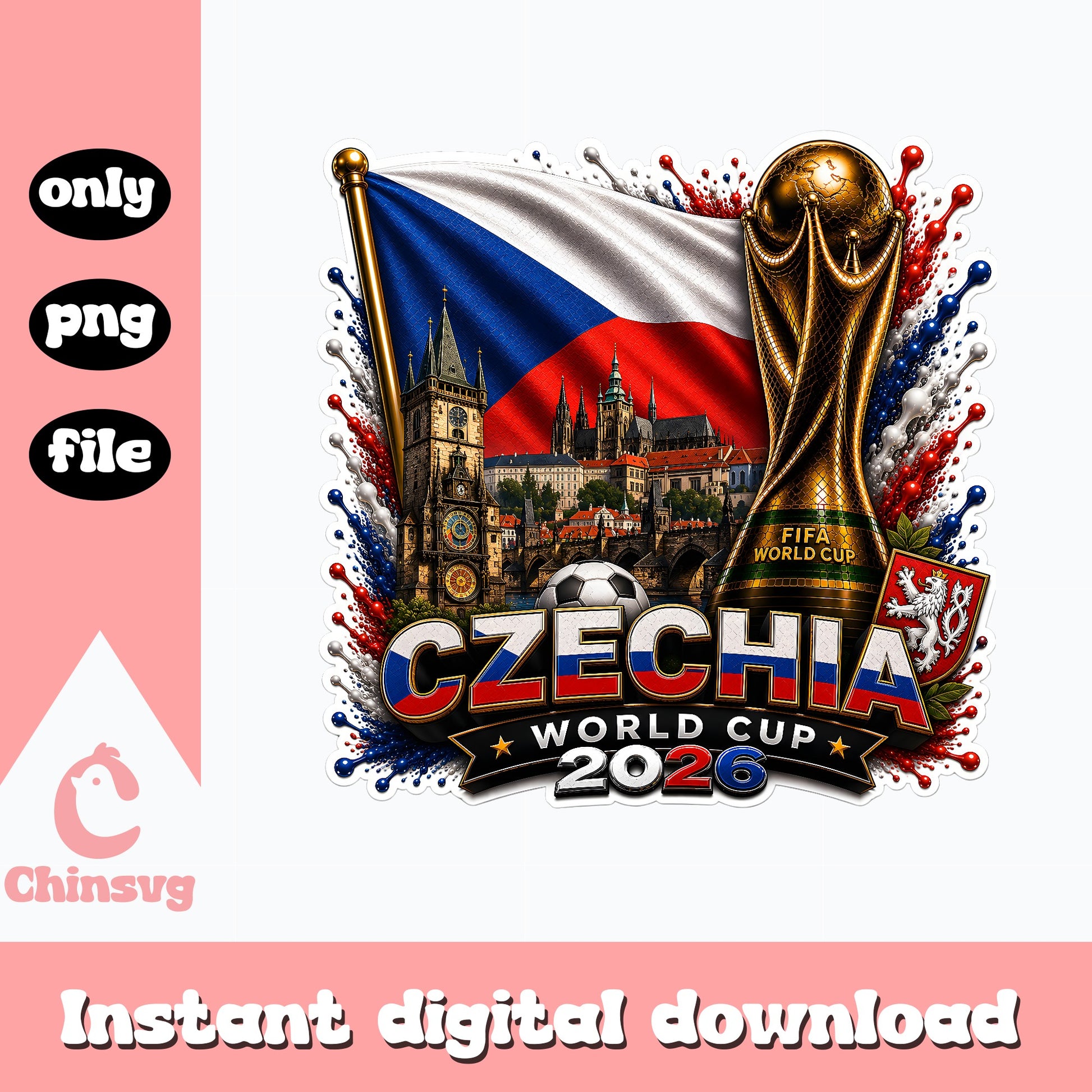 Czechia World Cup 2026 PNG, FIFA Soccer Czech Republic, Football PNG