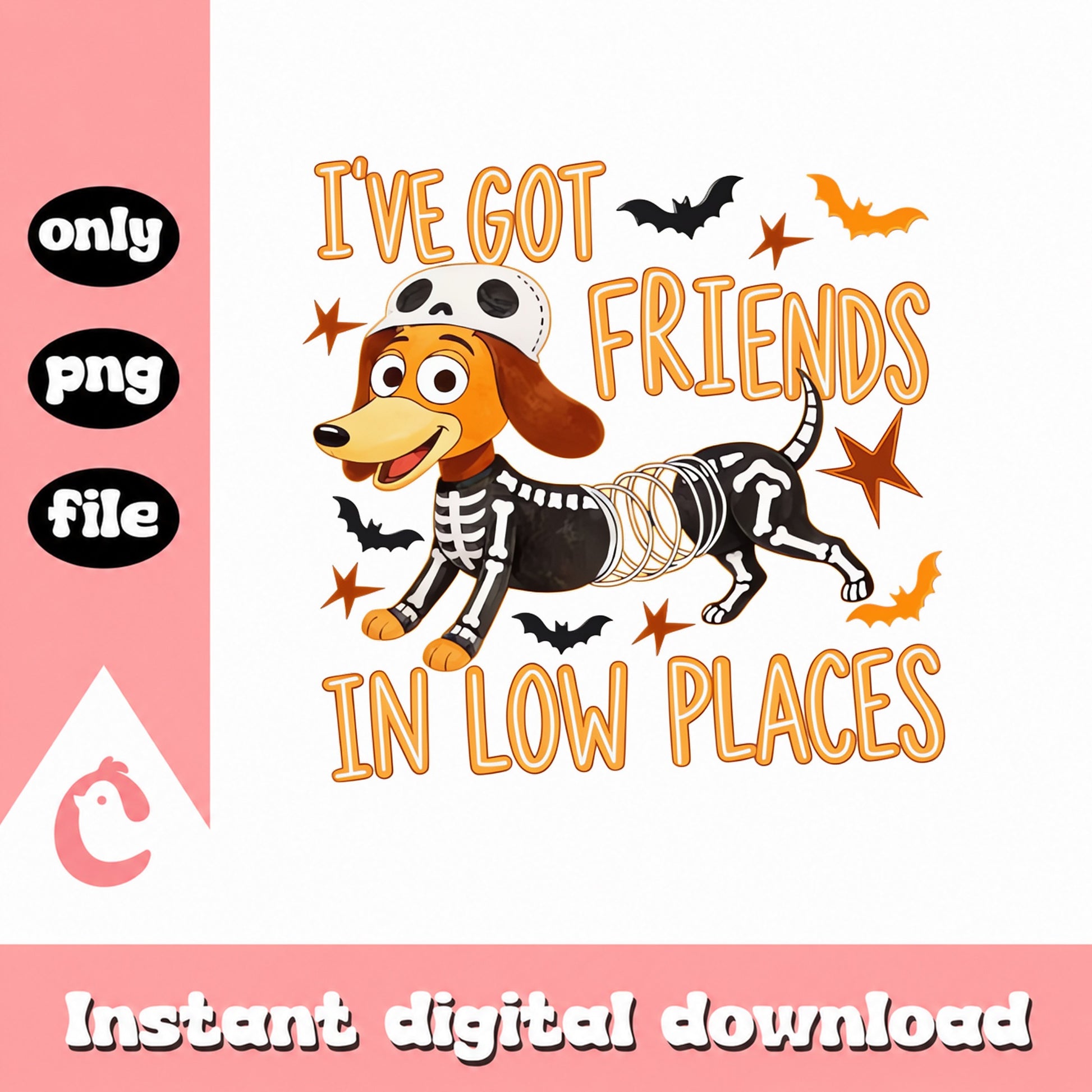 Dachshund Dog Halloween PNG, I've Got Friends In Low Places, PNG File