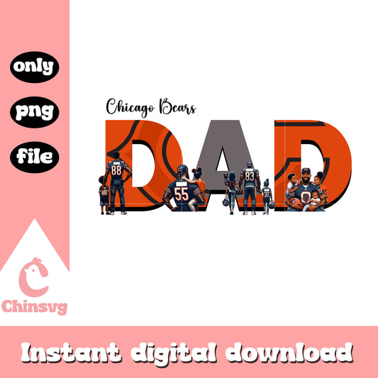Dad Chicago Bears nfl team png, Chicago Bears football png