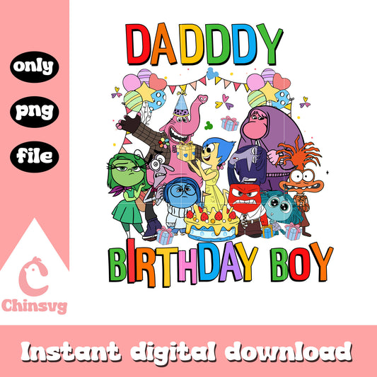 Daddy disney inside out birthday boy png, cartoon inside out​ png