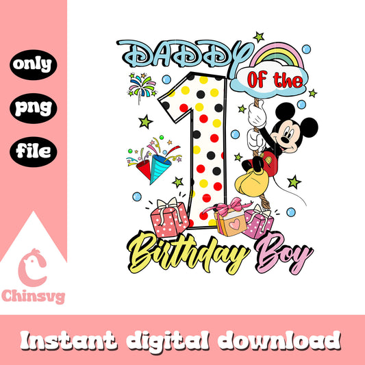 Daddy of the birthday boy png, disney birthday png, mickey png