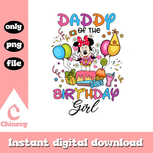 Daddy of the birthday giirl minnie png, minnie mouse png, disney png