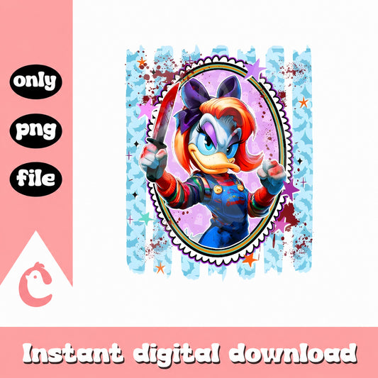 Daisy Duck Chucky Costume PNG, Halloween Disney PNG, Clipart PNG