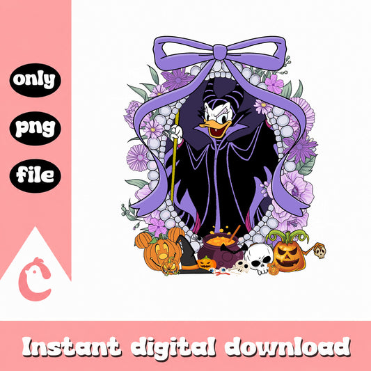 Daisy Duck Maleficent Halloween PNG, Disney Villain PNG, Halloween PNG