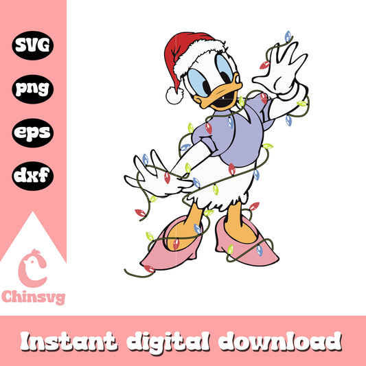 Daisy duck light christmas svg, daisy duck svg, disney christmas svg