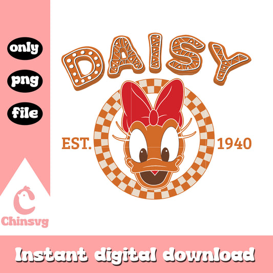 Daisy est 1940 gingerbread christmas png, daisy cookie​ png