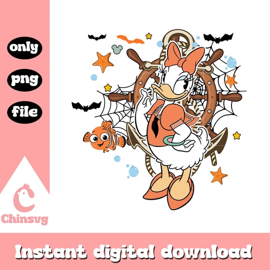 Daisy character disney halloween design png, daisy disney png