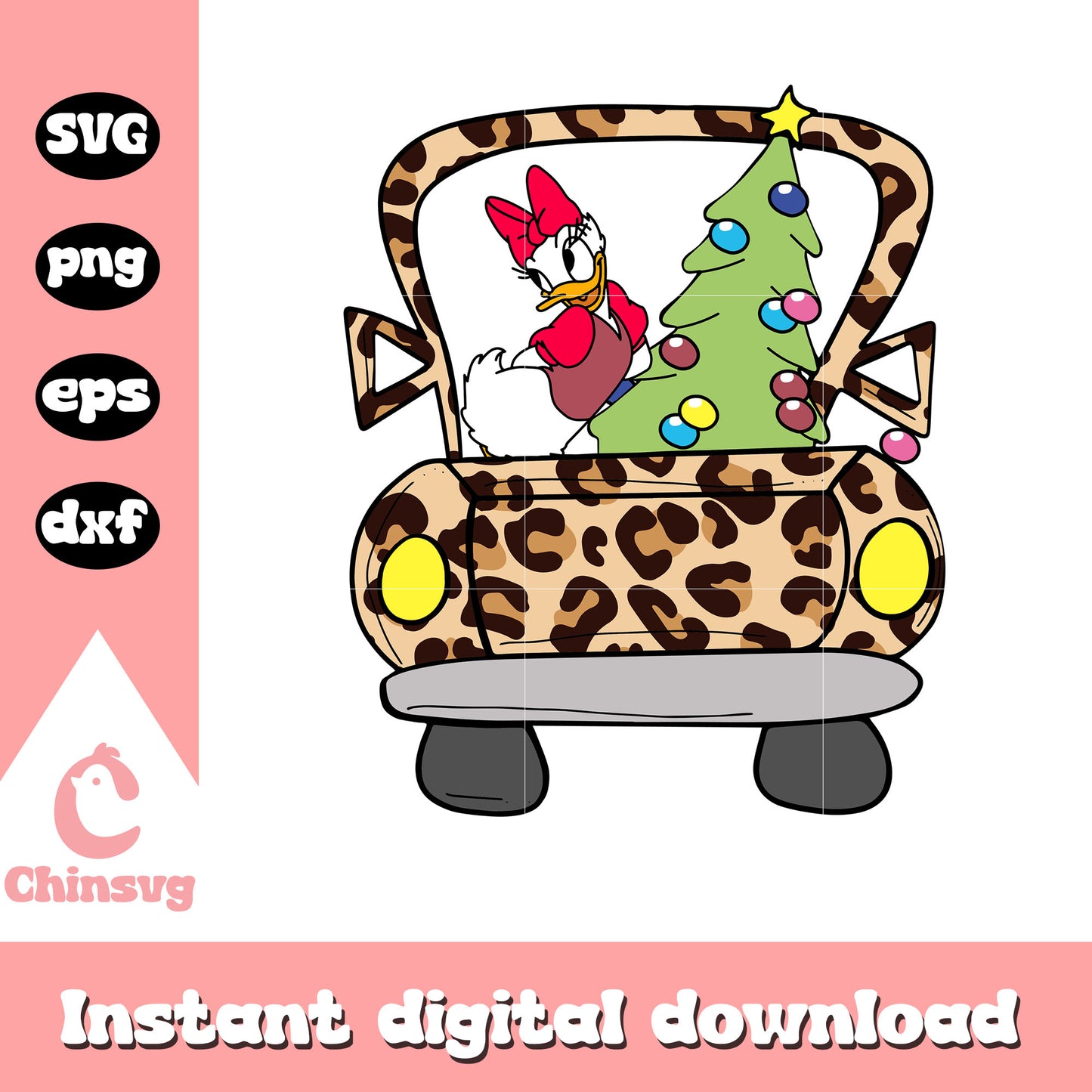 Daisy drive christmas tree svg, disney christmas parade​ svg