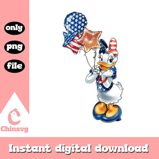 Daisy duck balloon 4th july png, Daisy Duck 4th Of July png
