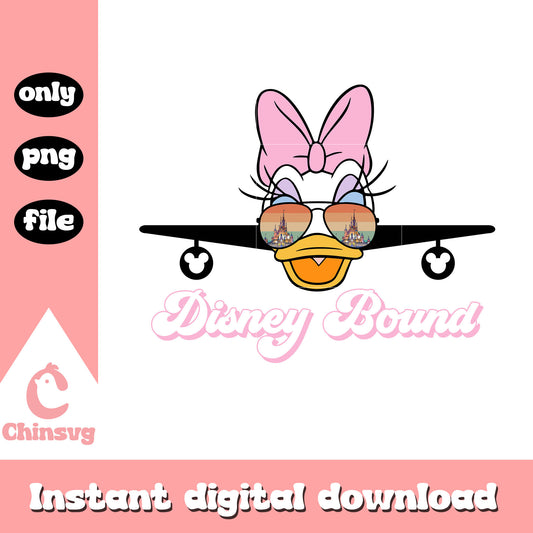 Daisy duck disney bound png, disney bound png, plane png