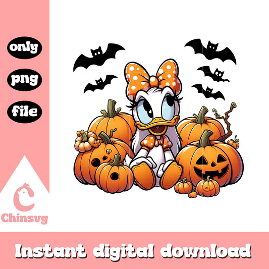 Daisy duck disney halloween design png, daisy duck halloween png