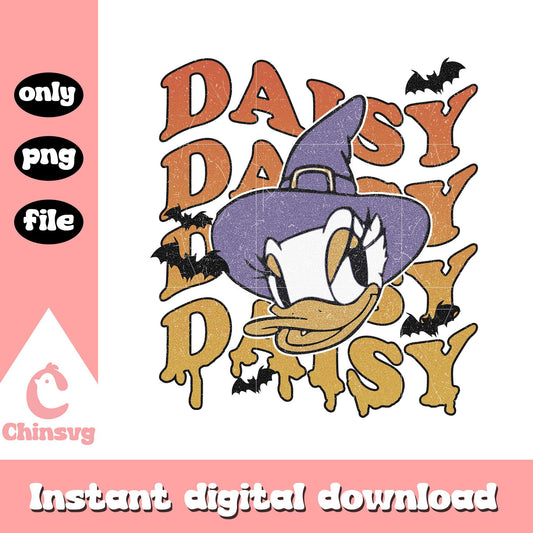 Daisy duck face halloween design png, disney halloween images png