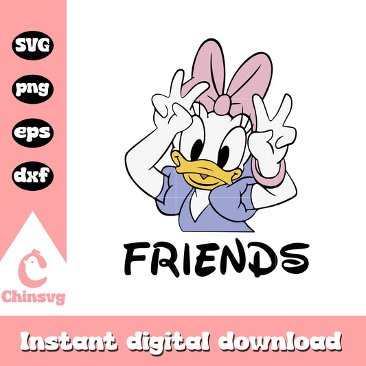 Daisy duck friends hand signs svg, Daisy duck svg, disney svg