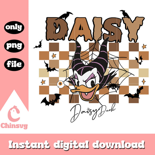 Daisy duck halloween symbol design png, daisy character png, disney halloween png