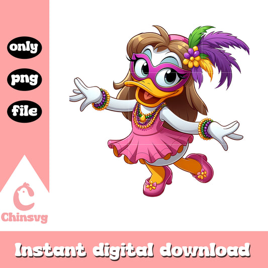 Daisy duck mardi gras outfit png, mardi gras world png