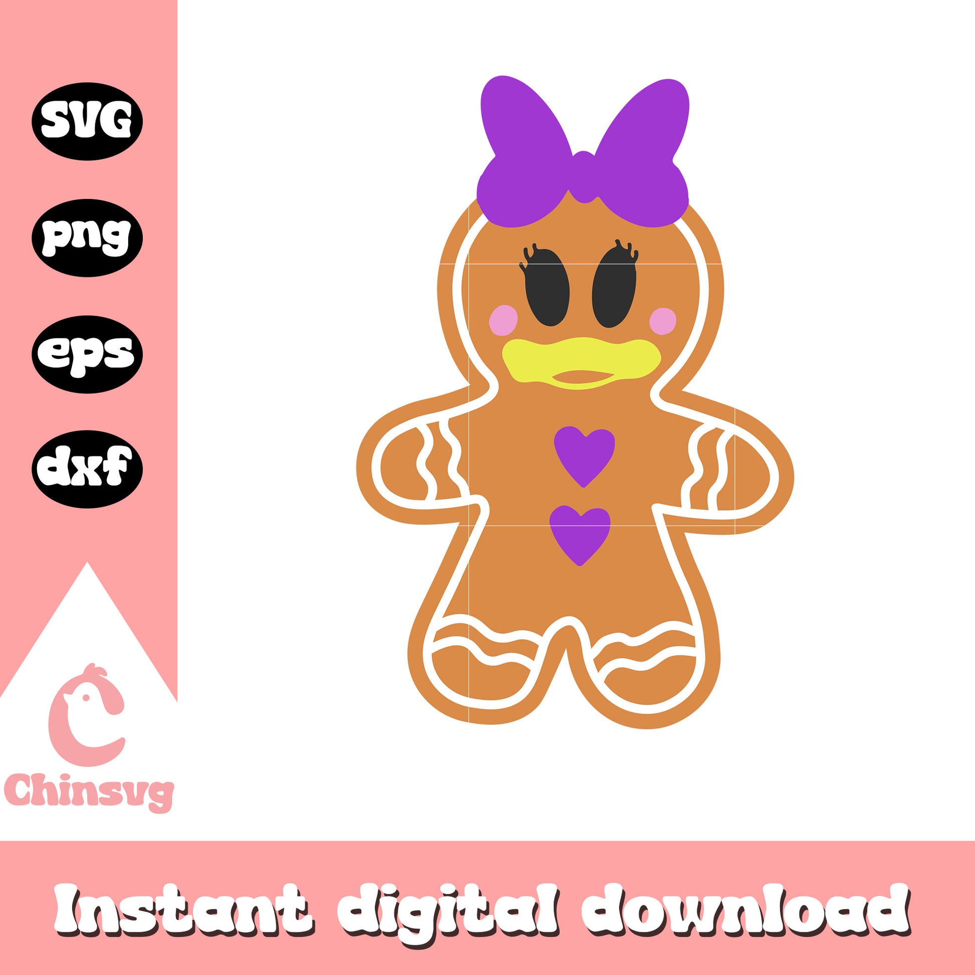 Daisy gingerbread man design svg, the gingerbread man​ svg