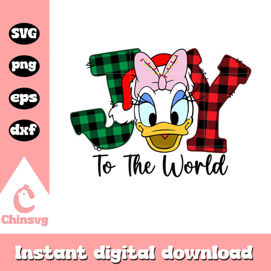 Daisy joy to the world merry christmas svg, daisy duck svg