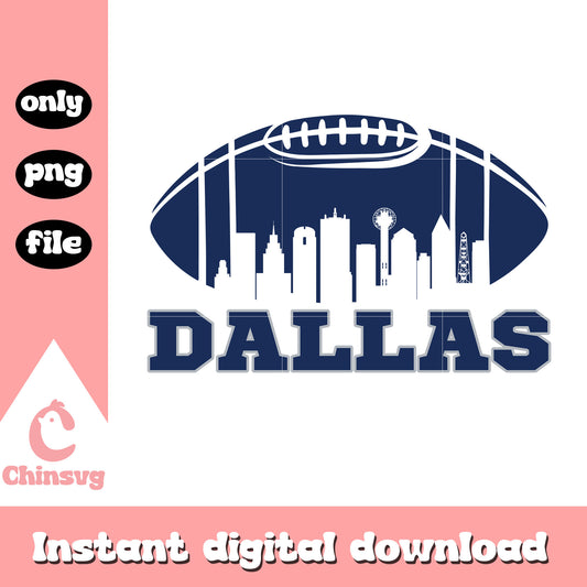 Dallas Cowboys 1960 football skyline design svg, rugby football svg