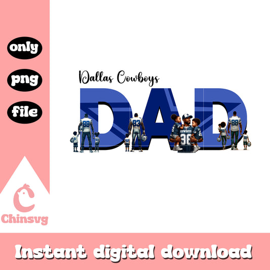 Dallas Cowboys dad logo design png, Cowboys in the nfl png