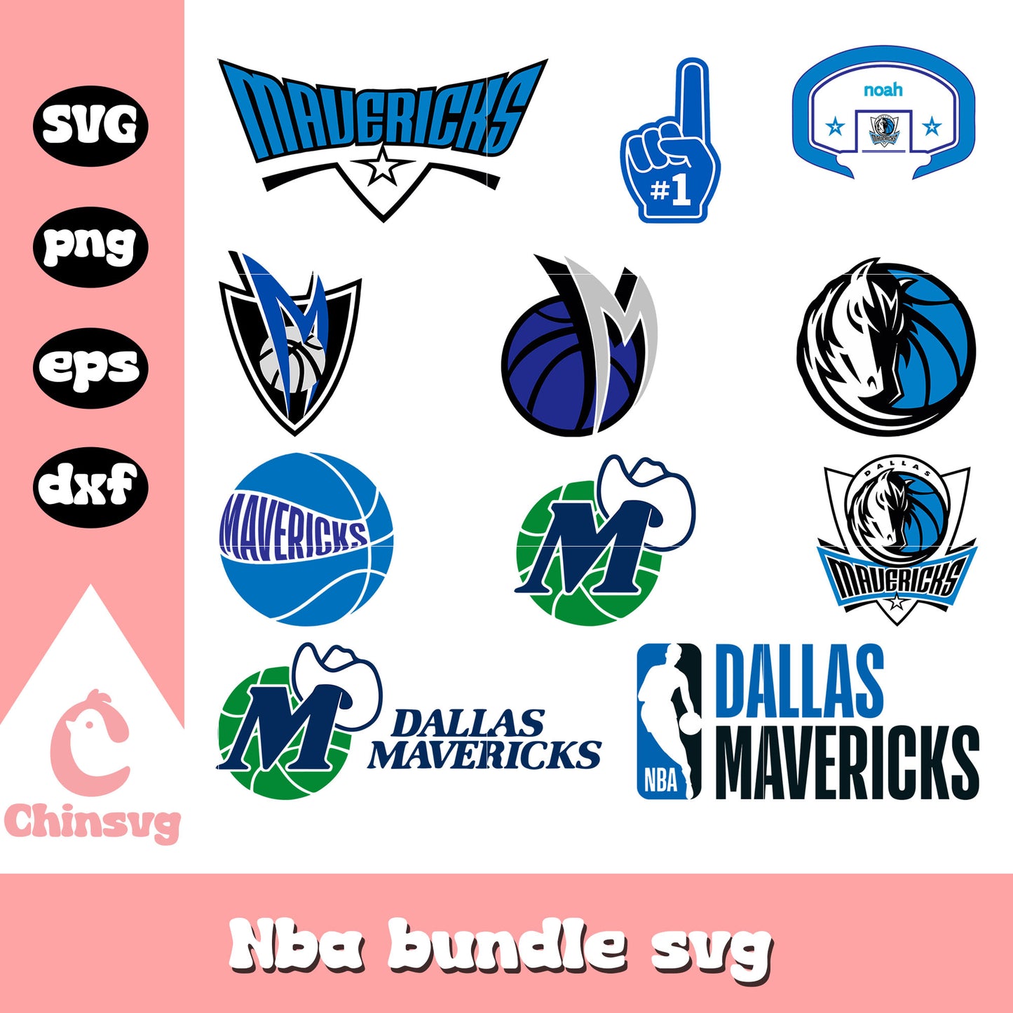 Dallas Mvericks logo design bundle svg, nba teams​ svg