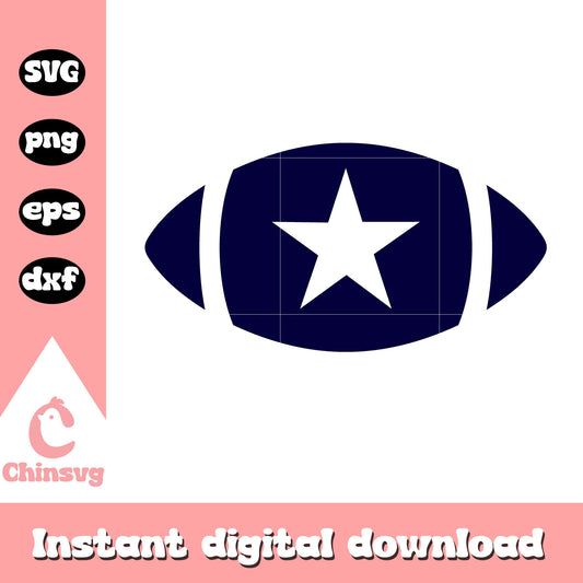 Dallas cowboys nfl star ball design svg, football dallas cowboys svg