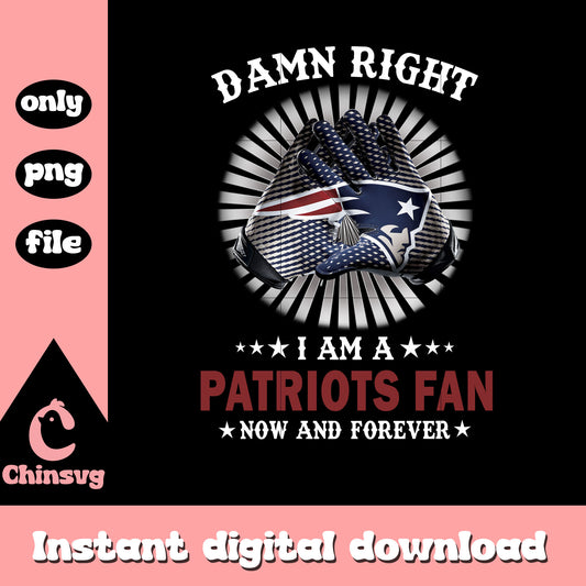 Damn right patriots hand png, new england patriots​ png