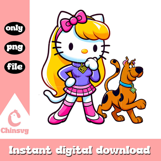Daphne Blake x kitty cat png, hello kitty character png