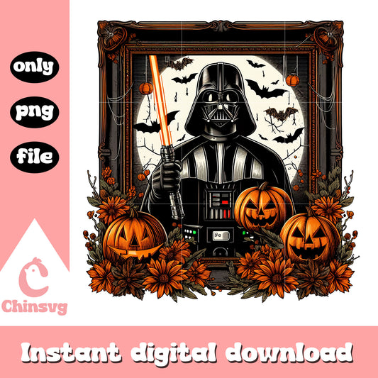 Darth Vader and halloween pumpkin png, horror halloween movie png, star wars png